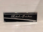 Bel Air CNC machined display plate — black anodised