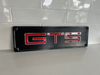 GTS machined display plate — anodised, post-machined and paint filled