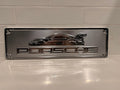 Porsche GT3 RS machined display plate — raw machined aluminium