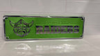 Canberra Raiders machined supporter plate — anodised with post-machined highlights